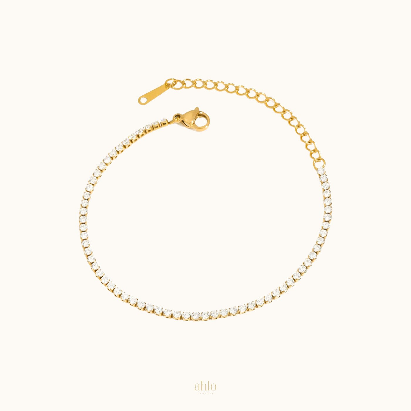 Bracciale tennis delicato e scintillante