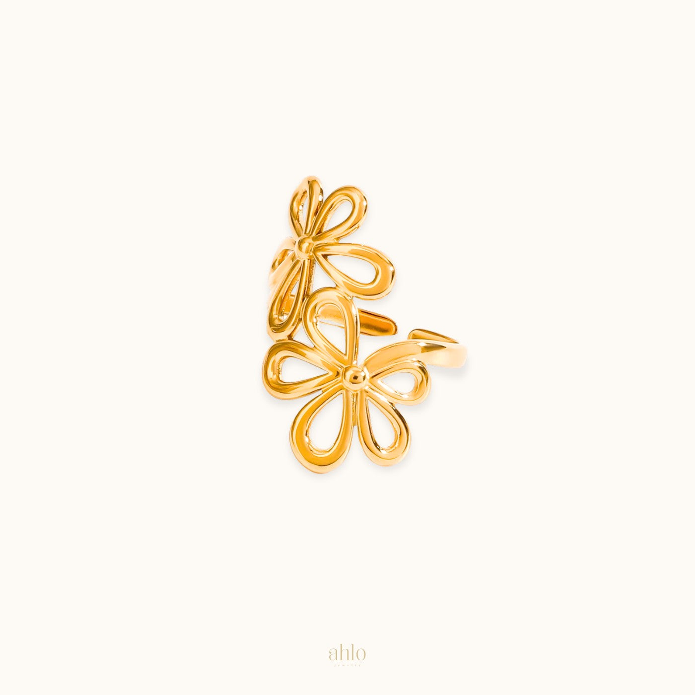 Golden Duo Bloom Ring