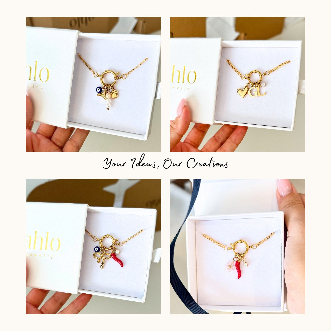 Collana a maglie cubane personalizzabile