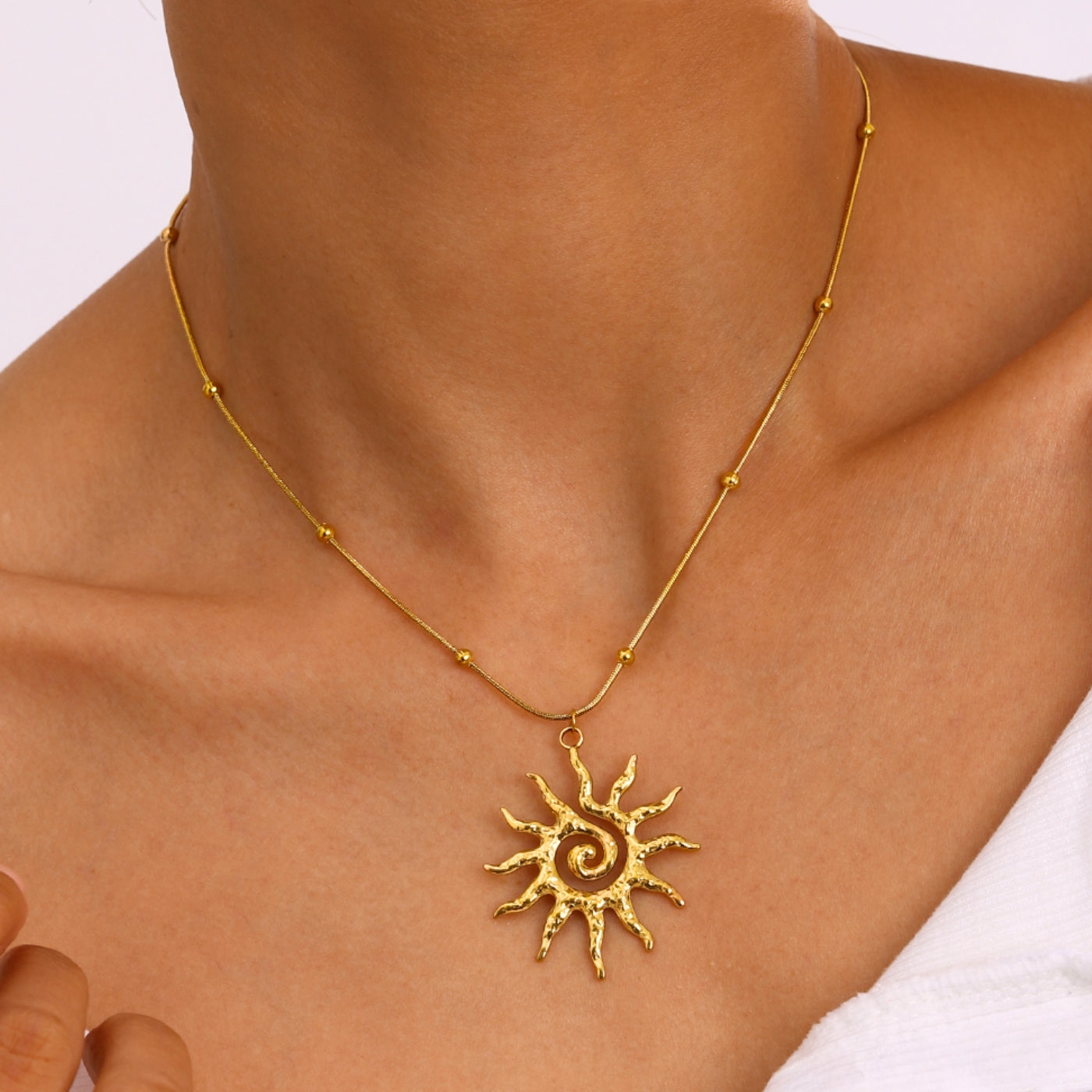 Spiral Sun Necklace