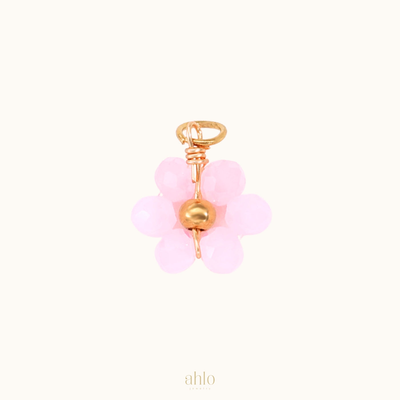 Mini Baby Pink Flower Charm N86