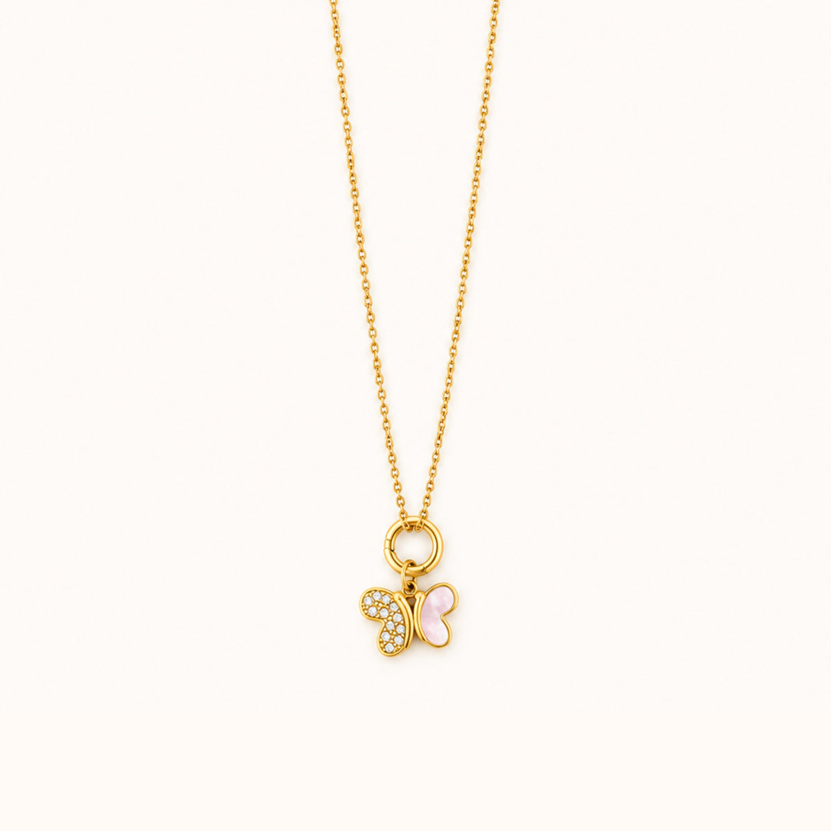 Rosé Butterfly Necklace