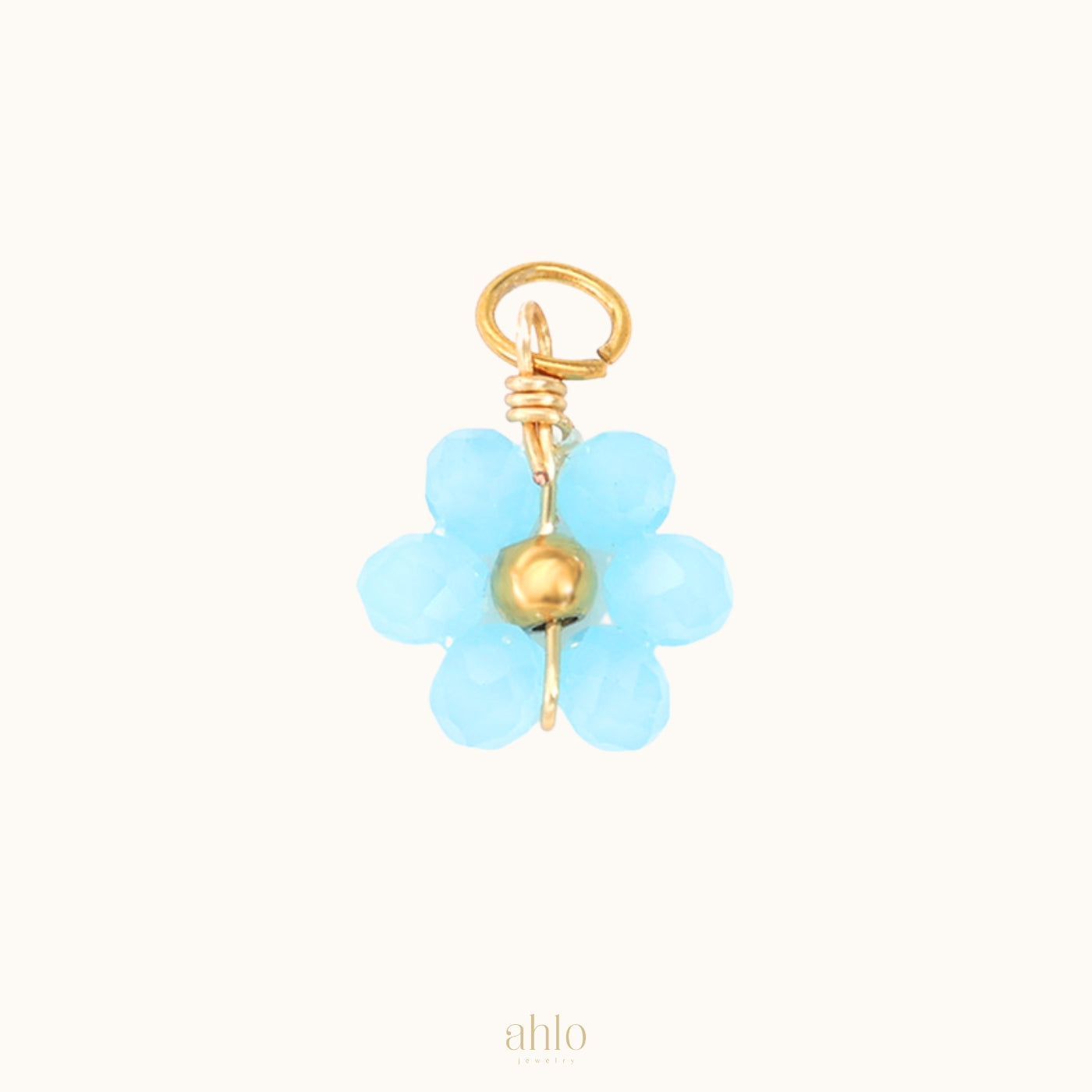 Mini Blue Flower Charm n85