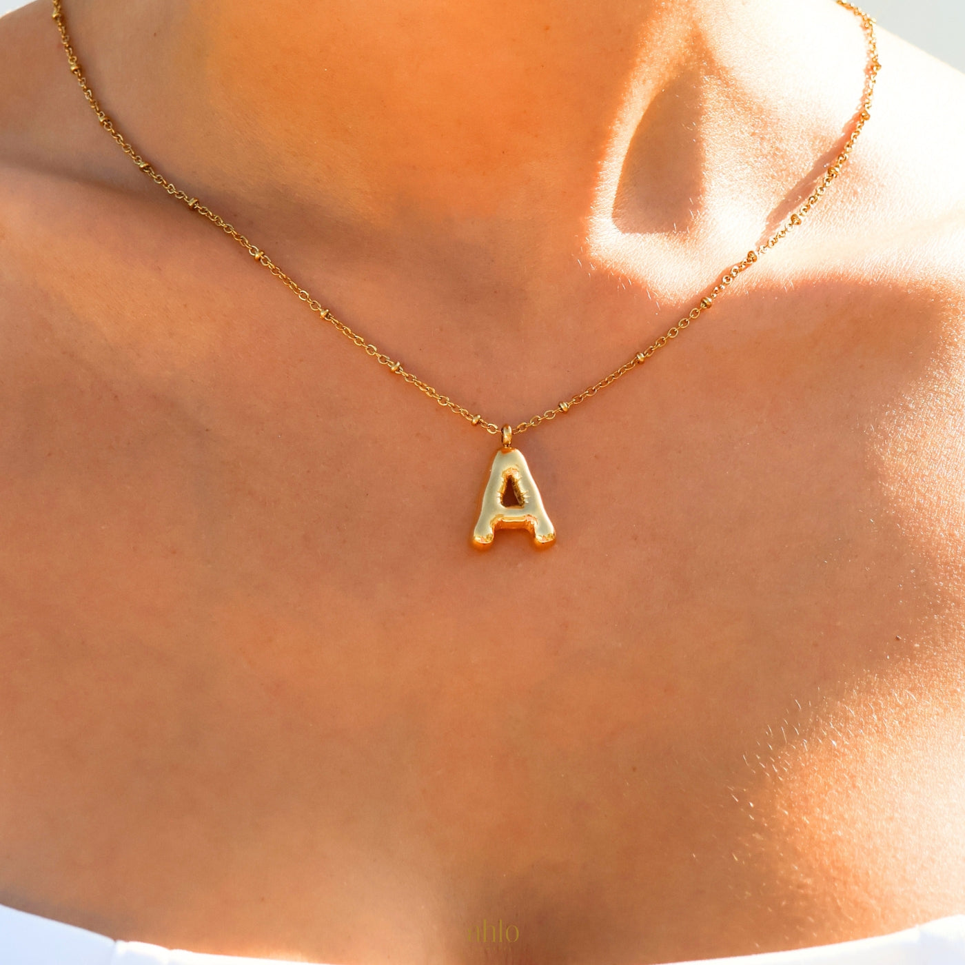 Bubble Initial Necklace
