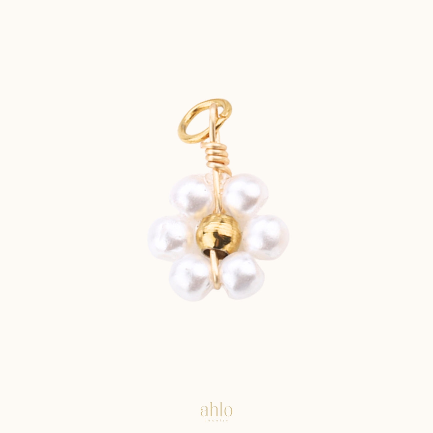 Mini Pearl Flower Charm n27