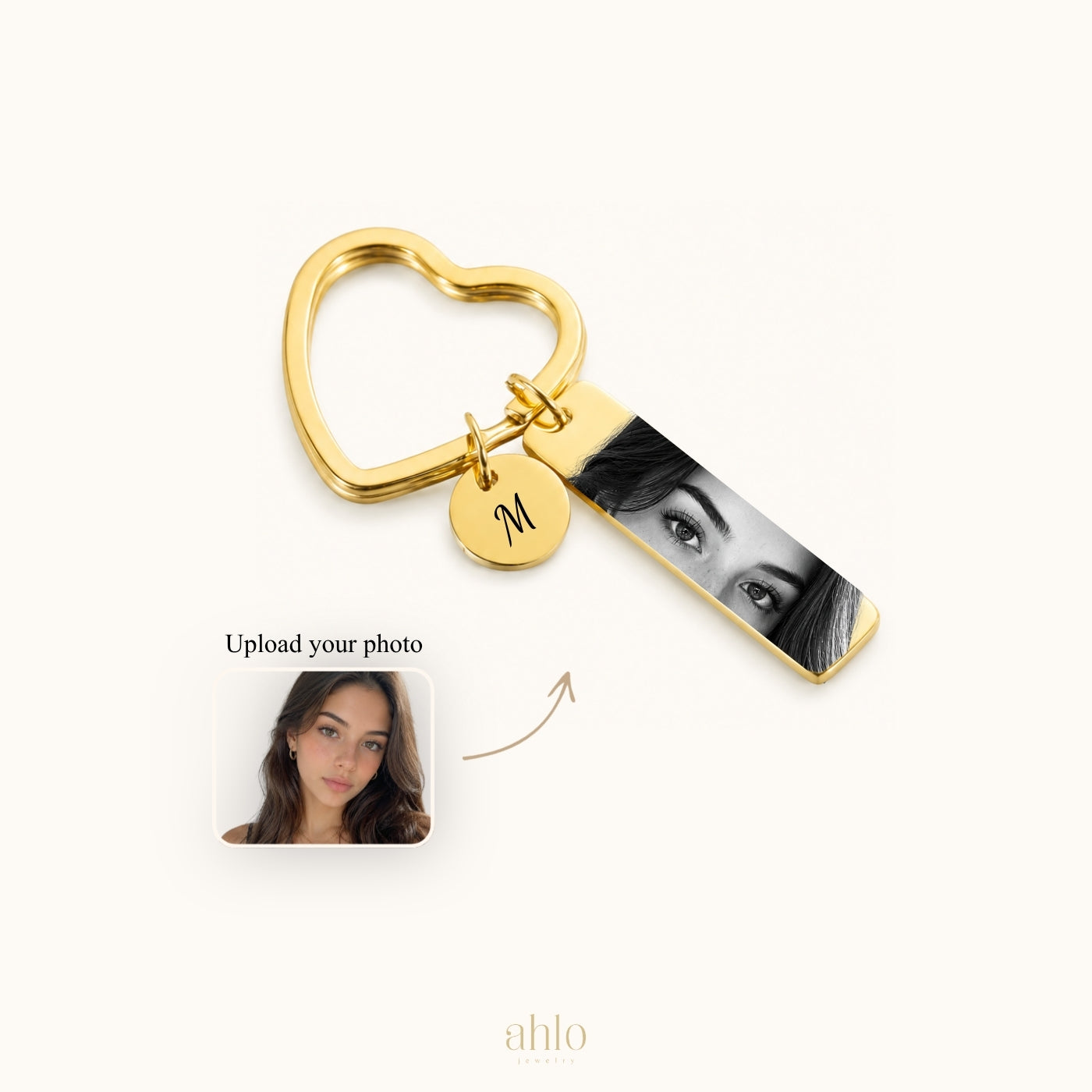 Custom Heart Keychain Duo