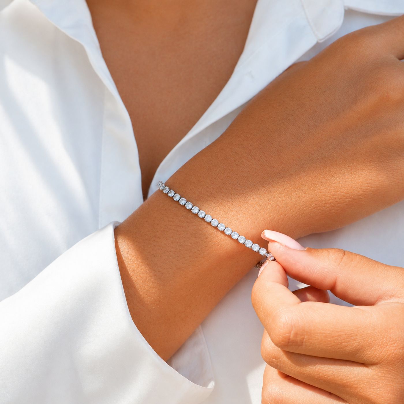 Bracciale tennis in zirconia