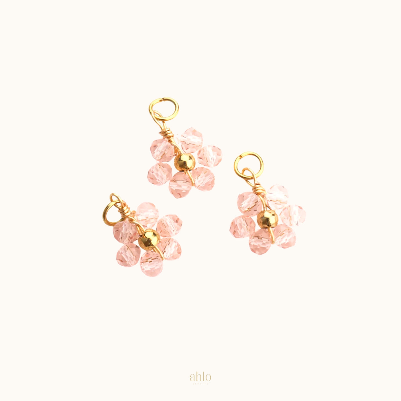 Mini Pink Flower Charm n50