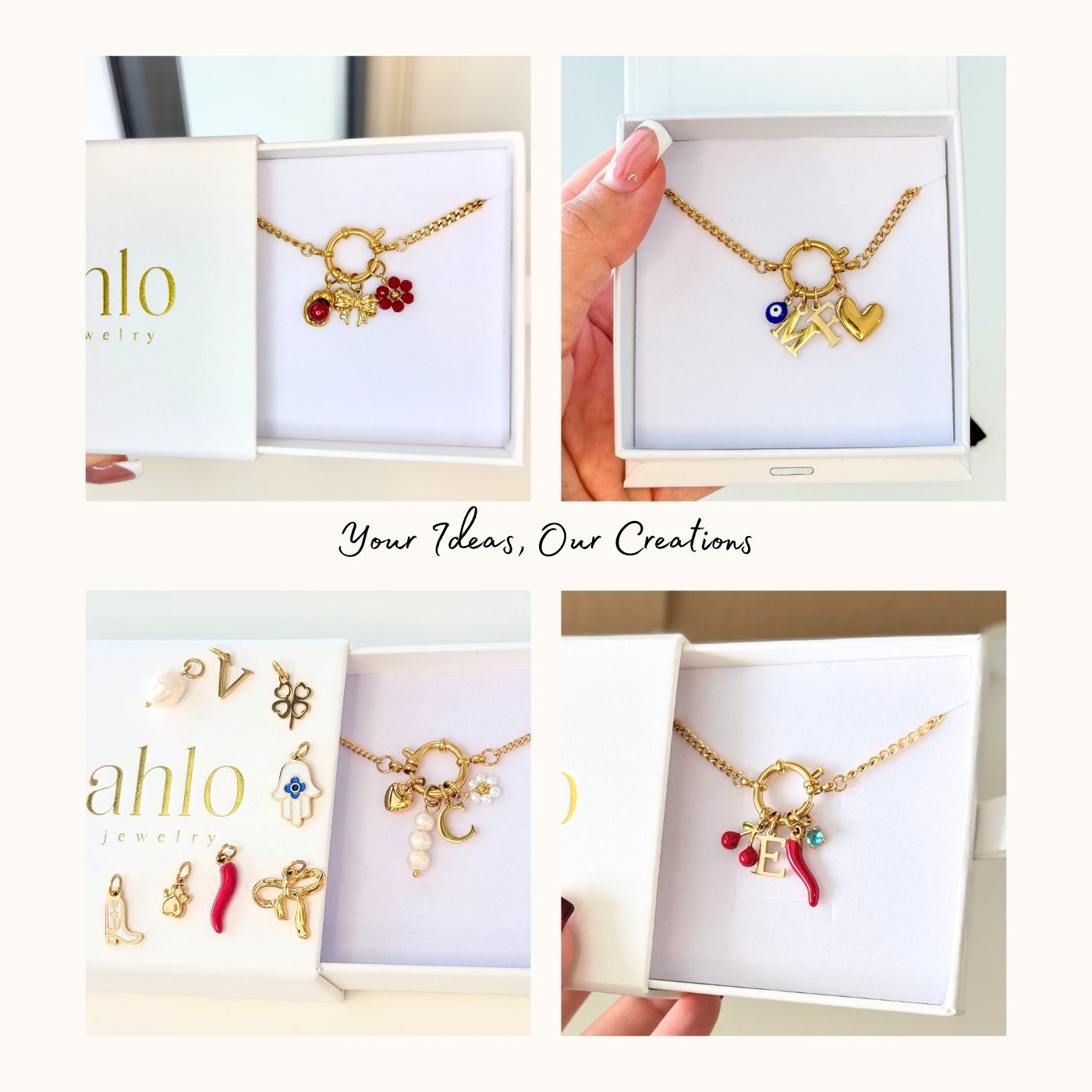Collana a maglie cubane personalizzabile