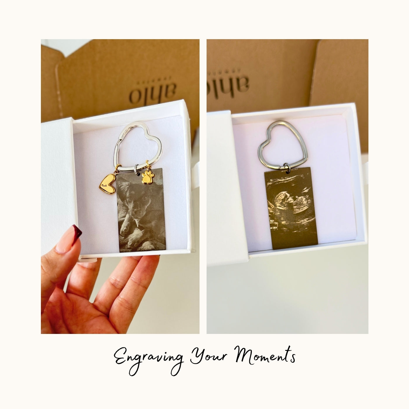 Custom Heart Keychain