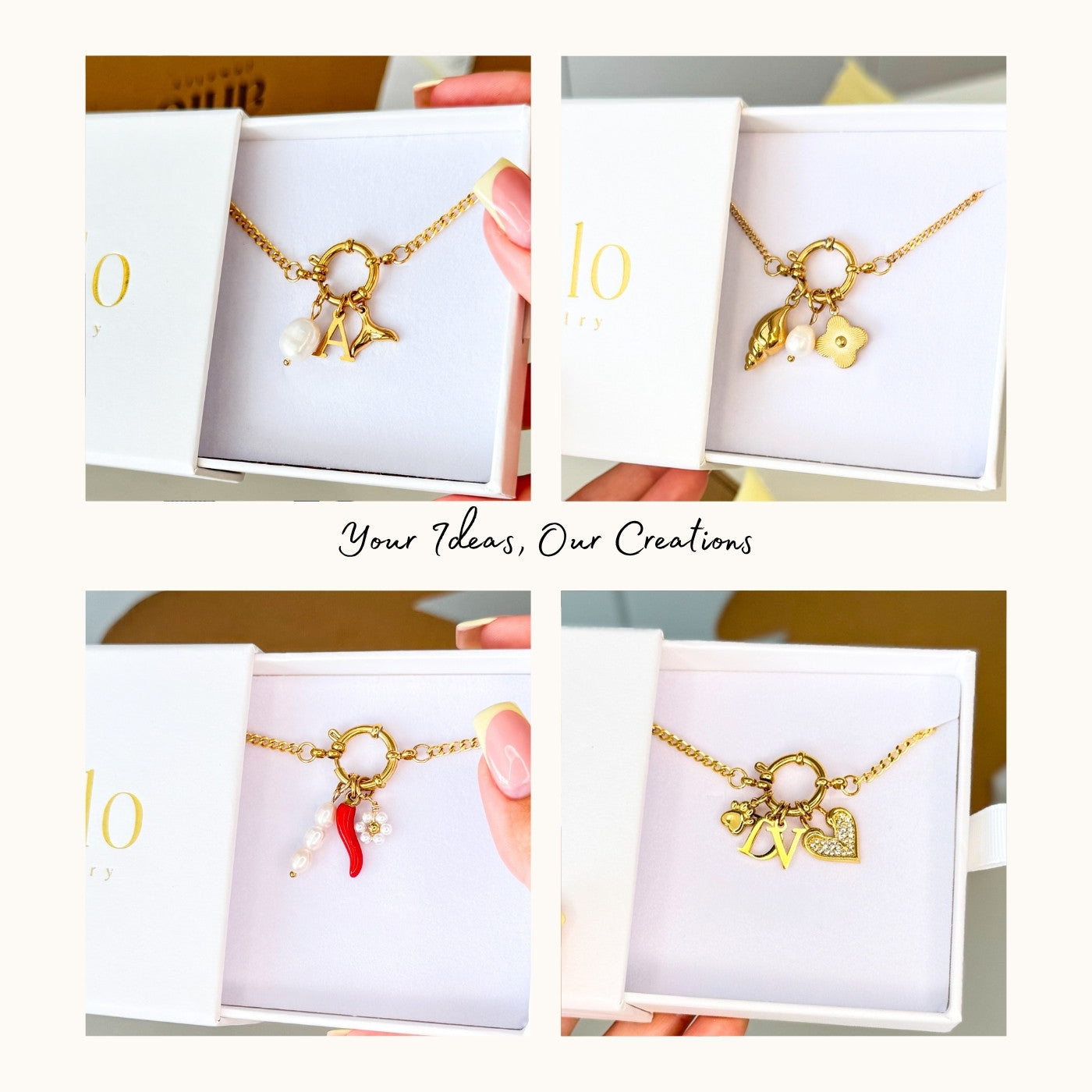 Collana a maglie cubane personalizzabile