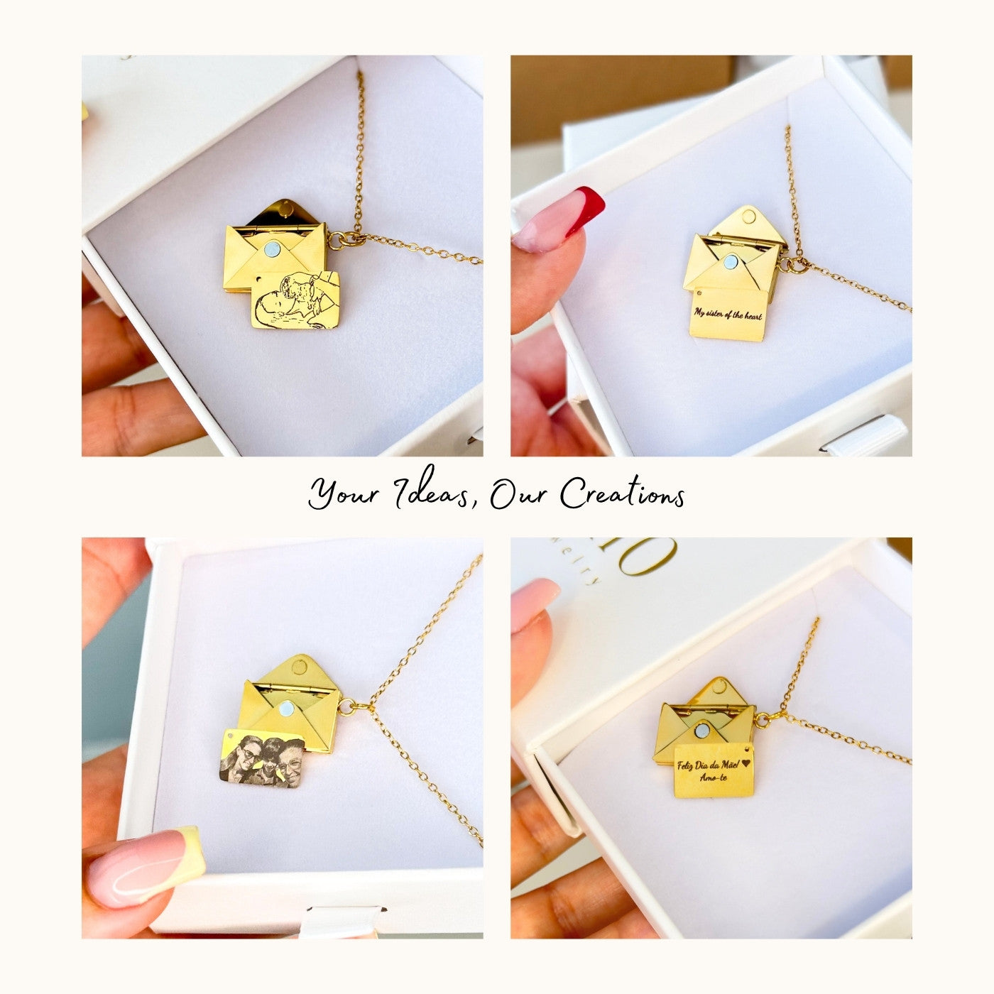 Envelope Pendant Necklace