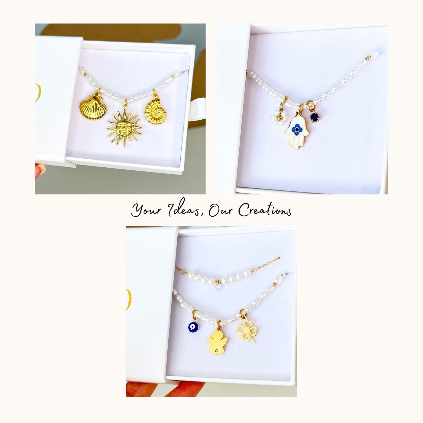 Gold Touch Pearl Necklace