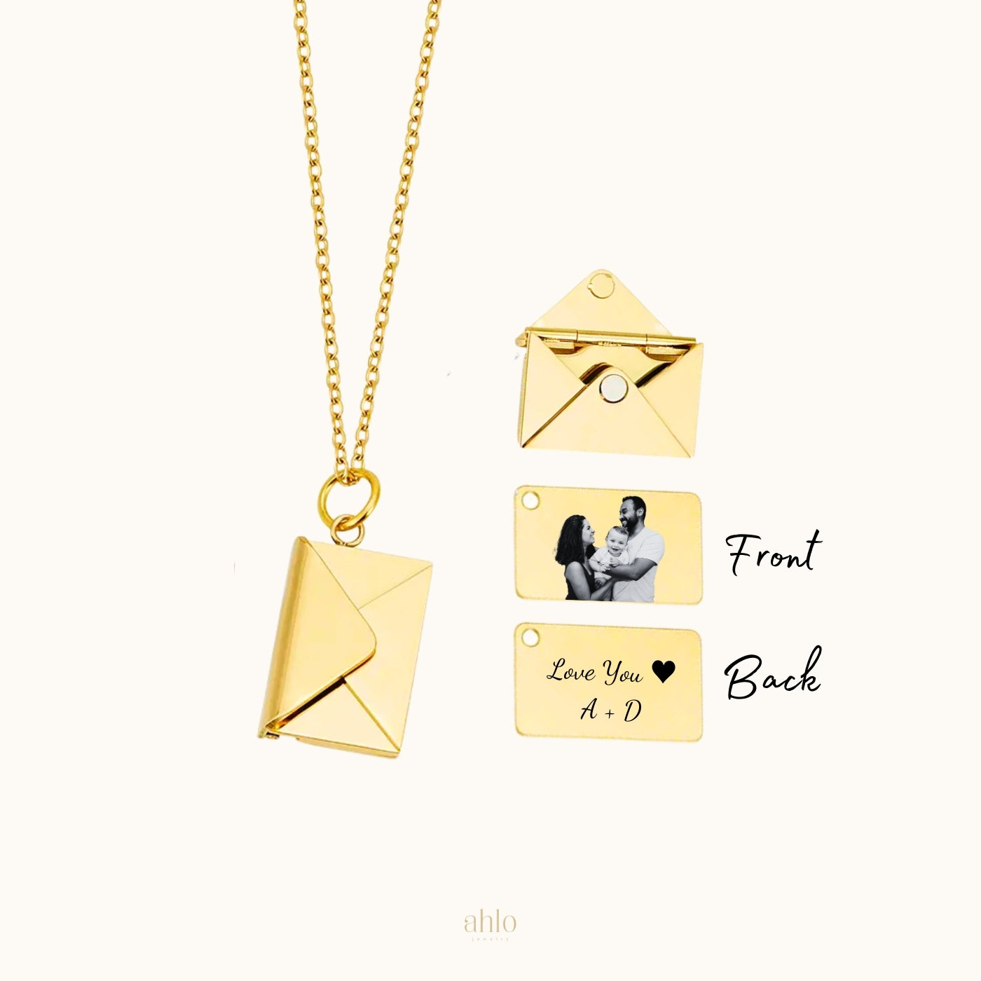 Envelope Pendant Necklace