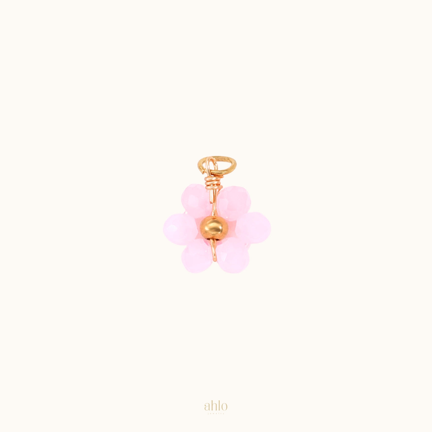 Mini Baby Pink Flower Charm N86