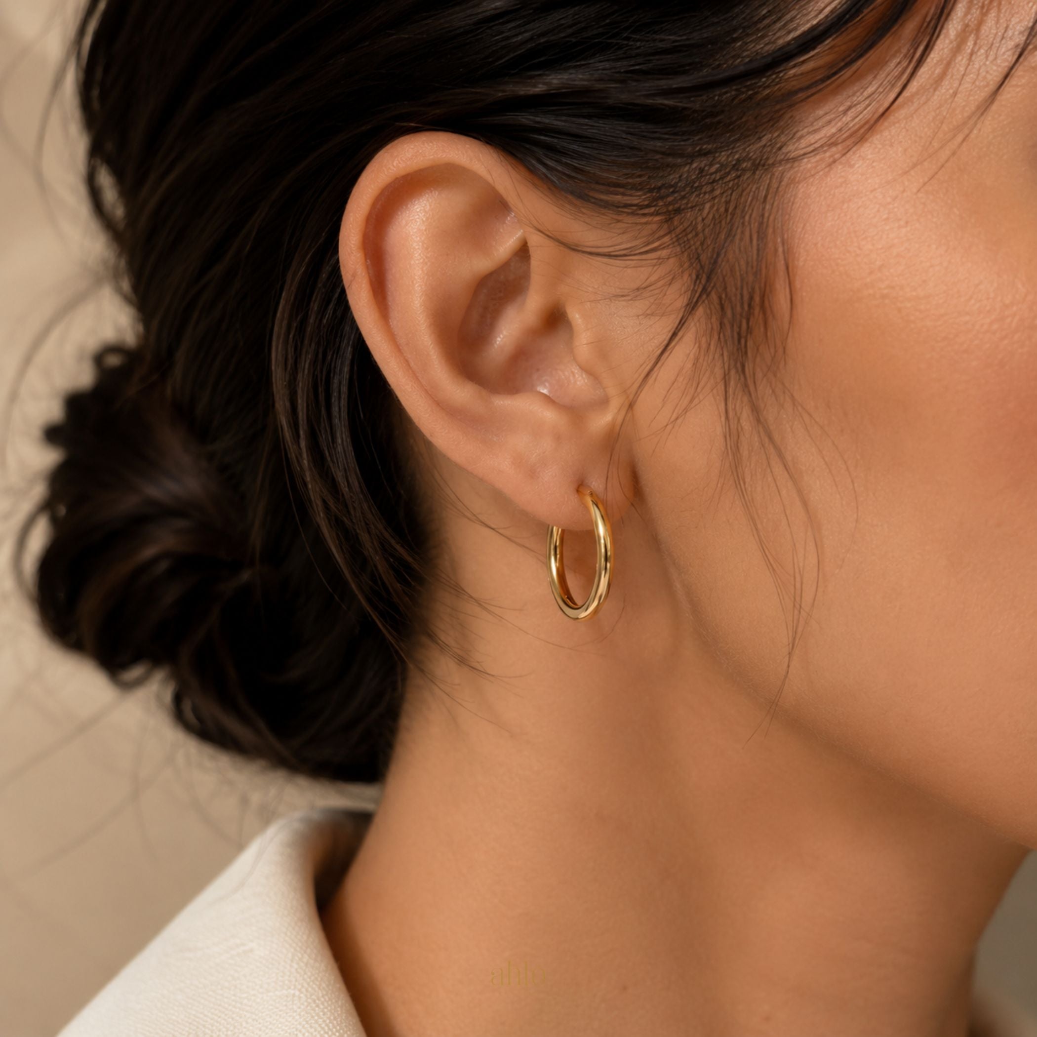 Aros de oro clásicos personalizados