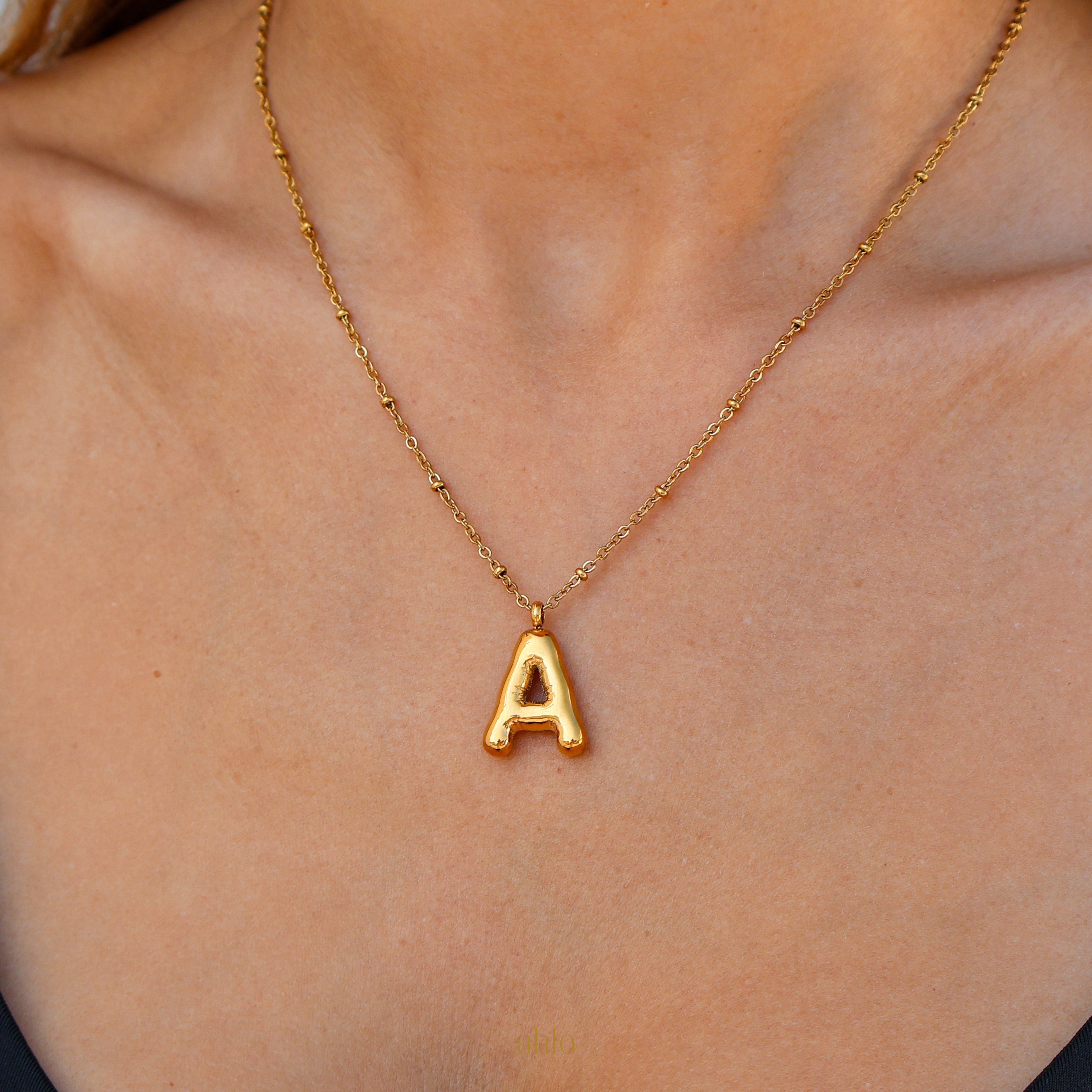 Bubble Initial Necklace