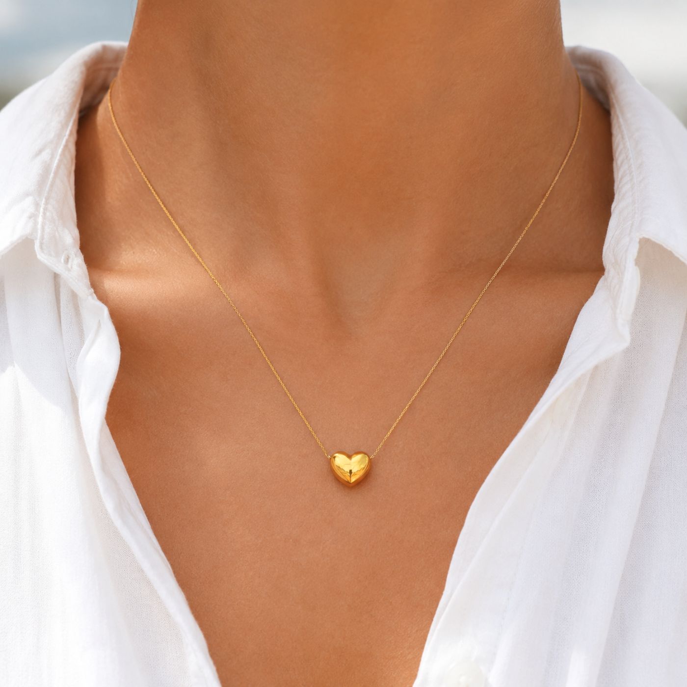 Customizable Golden Heart Necklace