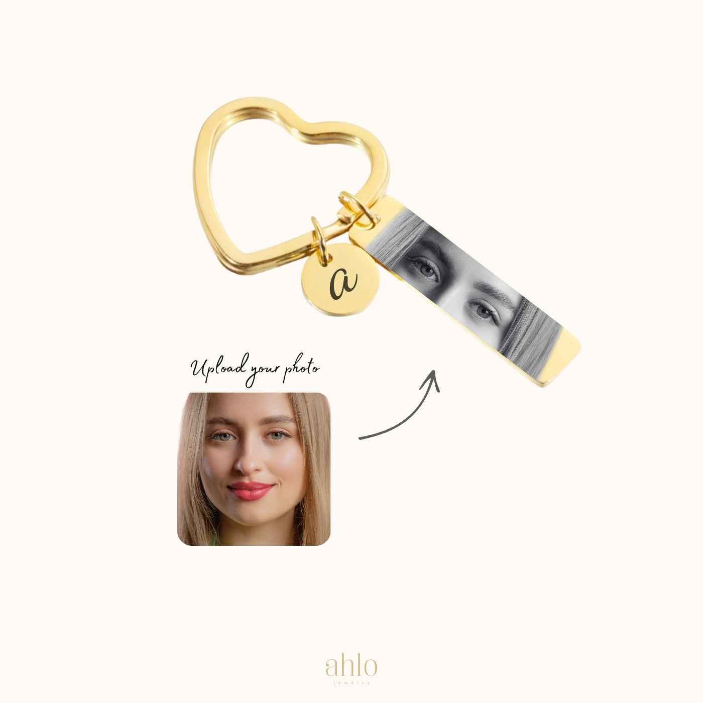 Custom Heart Keychain Duo