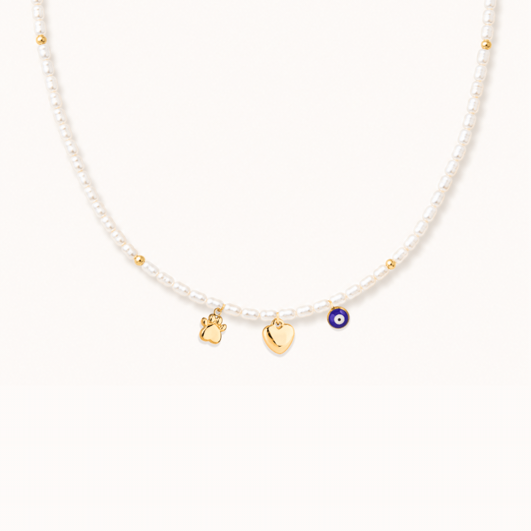 Gold Touch Pearl Necklace