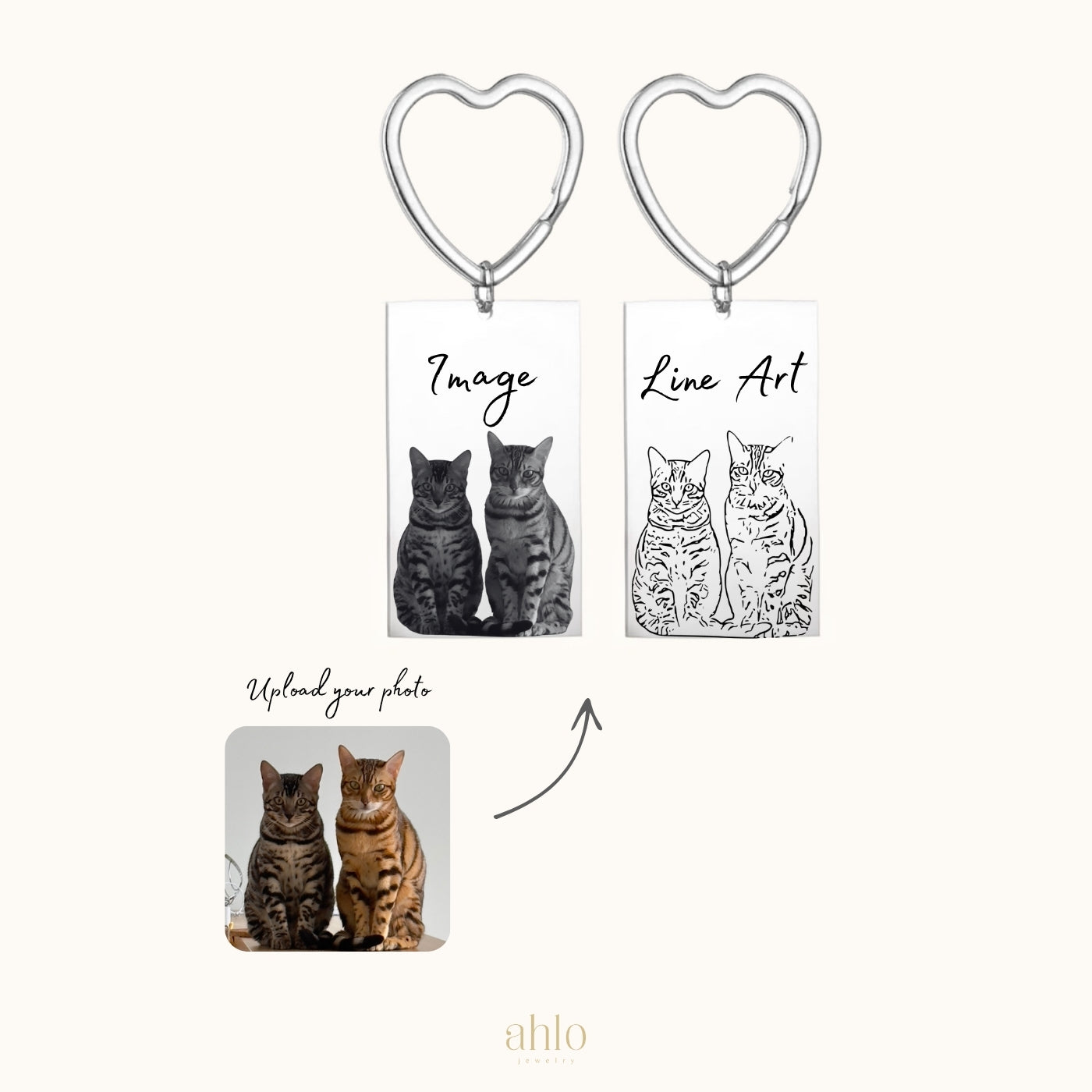 Custom Heart Keychain